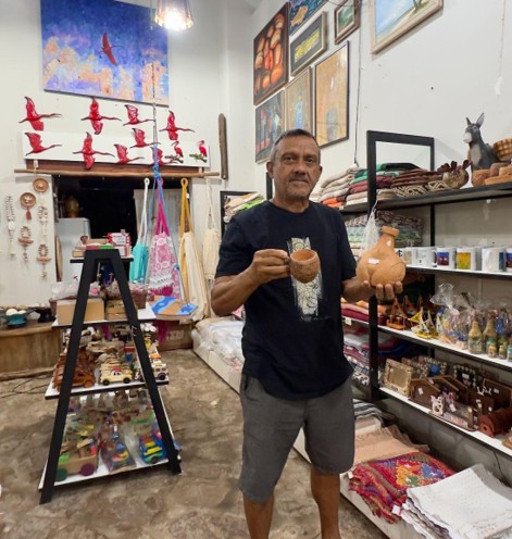 Paulo Gaspar na Loja Arte Artesanato